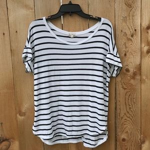 Gap White & Black Striped Shirt